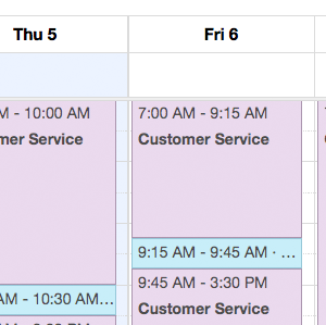 Agent schedule
