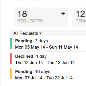 Request vacation